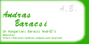 andras baracsi business card